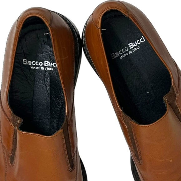 Bacco Bucci Size 10.5 Men\'s Slip On Square Toe Loafers Office Made in Italy main image 8